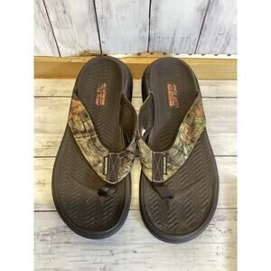 Skechers Men’s Sargo Everport Flip Flop Sandals Mossy Oak Camo US 12